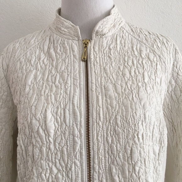 Chico’s Sweater Jacket White Full Zip Size 1 - Picture 2 of 6